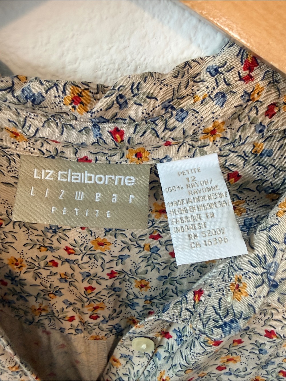 Vintage Liz Claiborne Floral Maxi Dress Cottagecore Prairie Petite 12 - Picture 3 of 8
